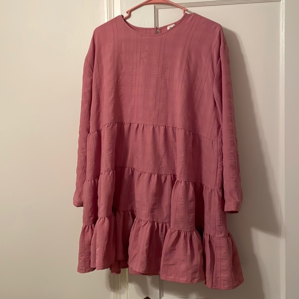 Pink long sleeve dress